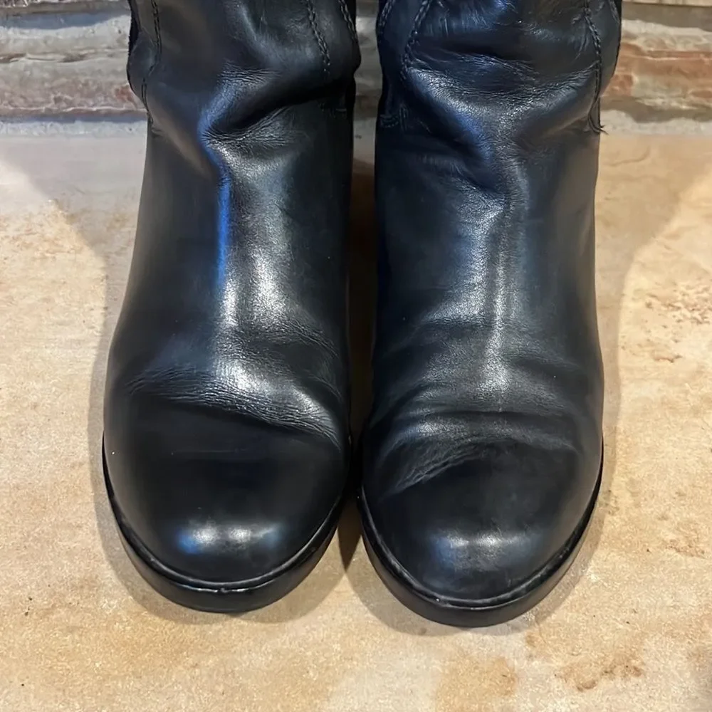 Cole Haan Black Leather Over the Knee Boots